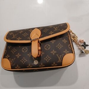 Louis Vuitton Brown and Tan Monogram Crossbody Bag